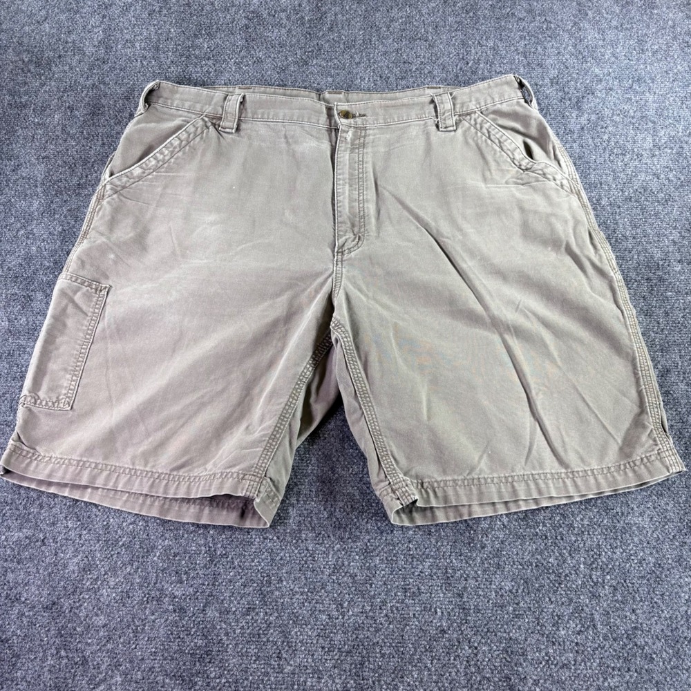Carhartt Canvas‎ Work Shorts Mens 42 Brown B147 LBR Carpenter Utility Pocket